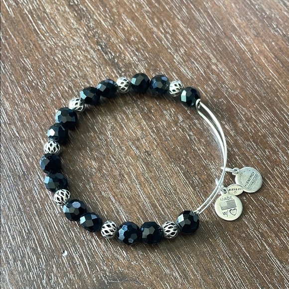 Alex and Ani Jewelry - Alex and Ani Black and Silver Beaded Bracelet
